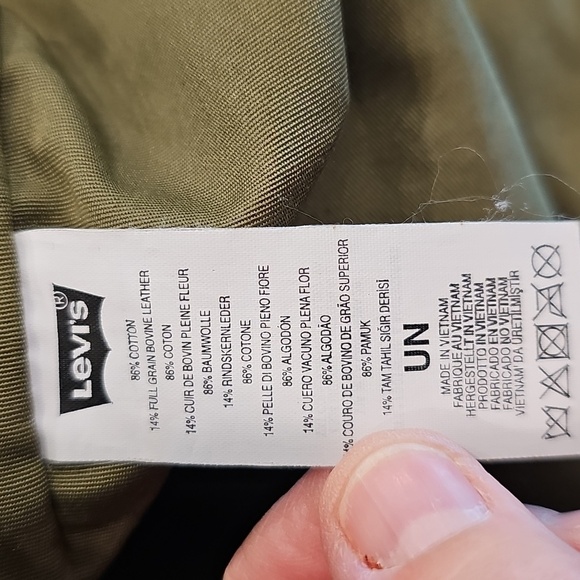 Green Levi's Canvas Tote Bag with Leather Straps - Picture 5 of 7